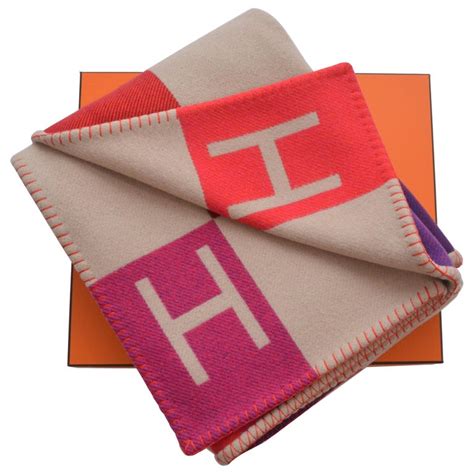 pink hermes blanket|hermes plaid blanket.